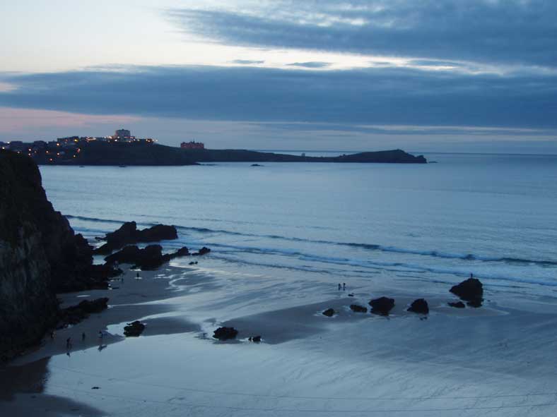 Zum Schluss noch einige Bilder vom legend&auml;ren Abendlicht &uuml;ber den Buchten von Newquay